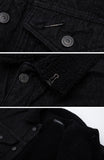 ブラックブロンド(BLACKBLOND) BBD Shearling Collar Graffiti Logo Denim Jacket (Black)