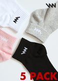 ダブルユーブイプロジェクト(WV PROJECT)  LOGO ANKLE SOCKS 5pack JJAC7086