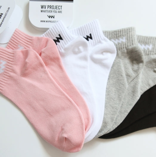 ダブルユーブイプロジェクト(WV PROJECT)  LOGO ANKLE SOCKS 5pack JJAC7086