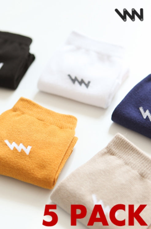 ダブルユーブイプロジェクト(WV PROJECT) LOGO LIB SOCKS 5pack JJAC7088