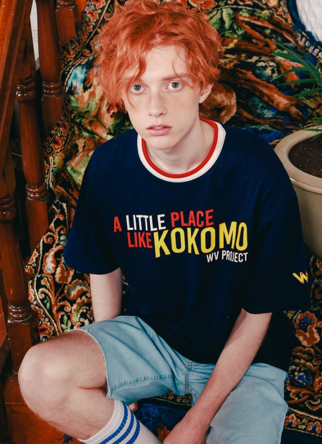 ダブルユーブイプロジェクト(WV PROJECT) LOGOKOKO 1/2 SLEEVE NAVY JJST7074