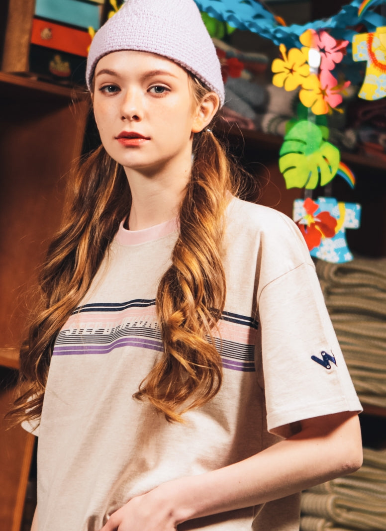 ダブルユーブイプロジェクト(WV PROJECT) LINETEEN SHORT SLEEVE OATMEAL MJST7155