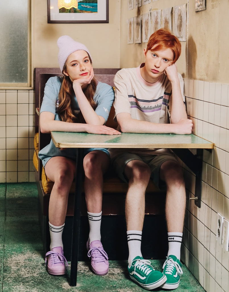 ダブルユーブイプロジェクト(WV PROJECT) LINETEEN SHORT SLEEVE OATMEAL MJST7155