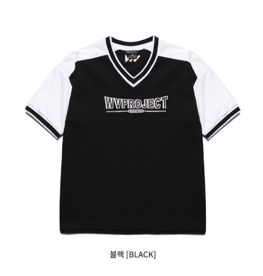 ダブルユーブイプロジェクト(WV PROJECT) V BLOCK SHORT SLEEVE BLACK MJST7173