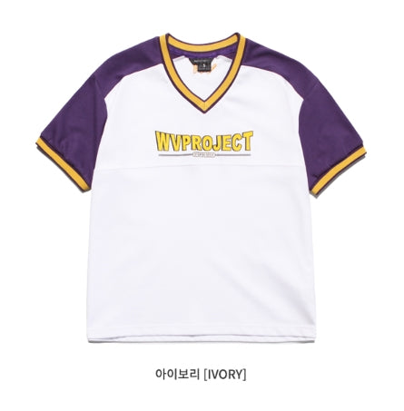 ダブルユーブイプロジェクト(WV PROJECT) V BLOCK SHORT SLEEVE IVORY MJST7173