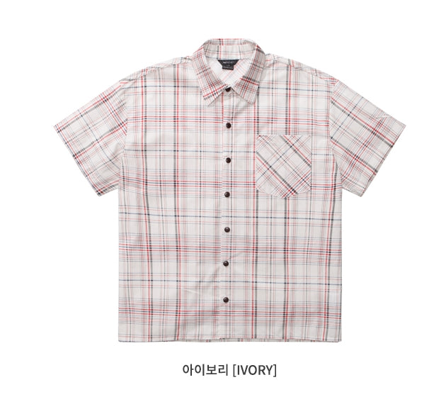 ダブルユーブイプロジェクト(WV PROJECT) LOOK CHECK SHIRT IVORY MJSS7261