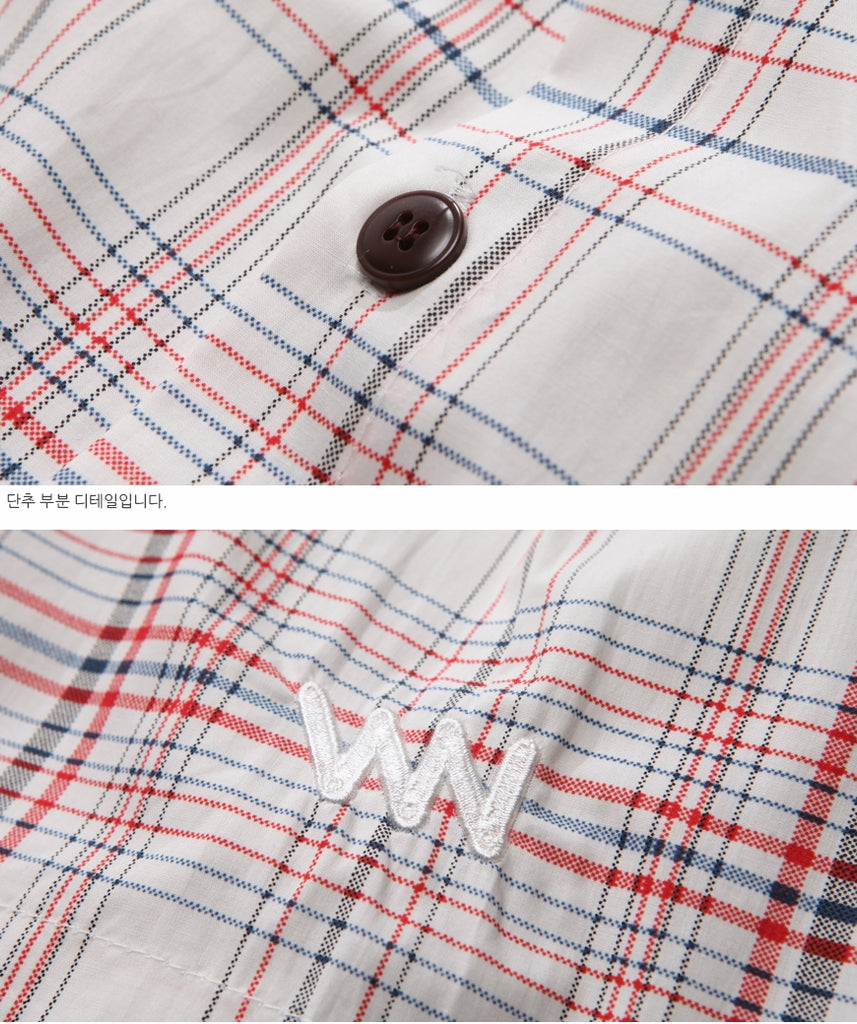ダブルユーブイプロジェクト(WV PROJECT) LOOK CHECK SHIRT IVORY MJSS7261