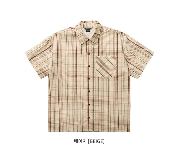 ダブルユーブイプロジェクト(WV PROJECT) LOOK CHECK SHIRT BEIGE MJSS7261