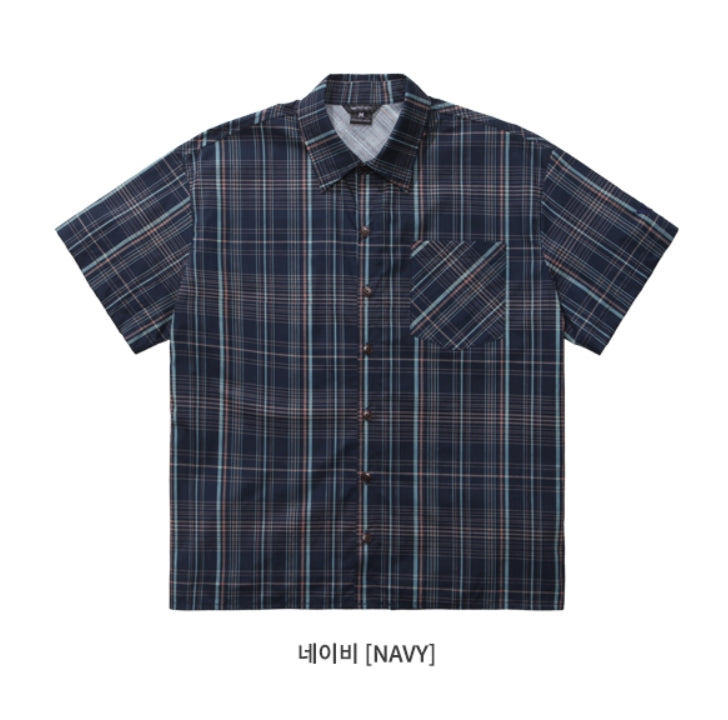 ダブルユーブイプロジェクト(WV PROJECT) LOOK CHECK SHIRT NAVY MJSS7261