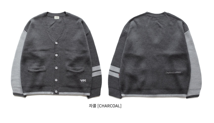 ダブルユーブイプロジェクト(WV PROJECT) LOOSE TOUCH CARDIGAN CHARCOAL MJOT7117