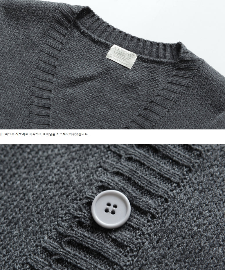 ダブルユーブイプロジェクト(WV PROJECT) LOOSE TOUCH CARDIGAN CHARCOAL MJOT7117