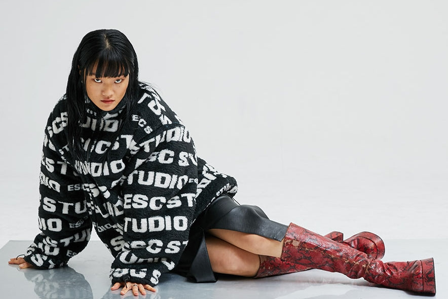 イーエスシースタジオ(ESC STUDIO) ESC pattern fleeced jacket