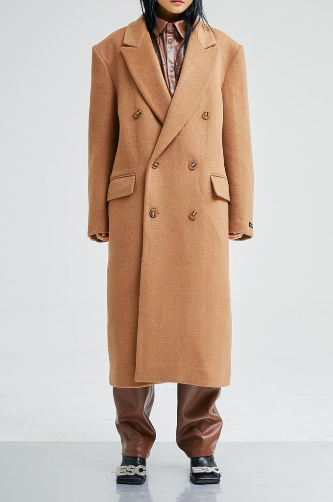 イーエスシースタジオ(ESC STUDIO) Over size double coat (camel)
