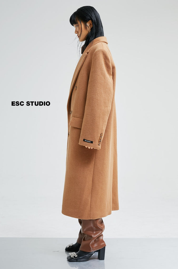 イーエスシースタジオ(ESC STUDIO) Over size double coat (camel)