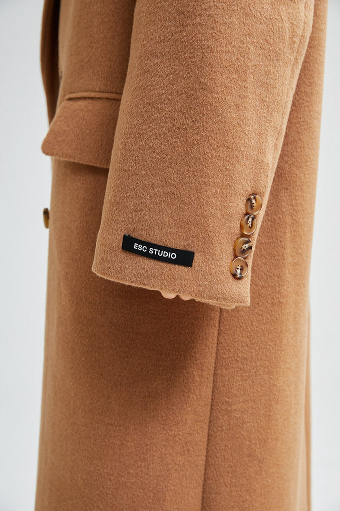 イーエスシースタジオ(ESC STUDIO) Over size double coat (camel)