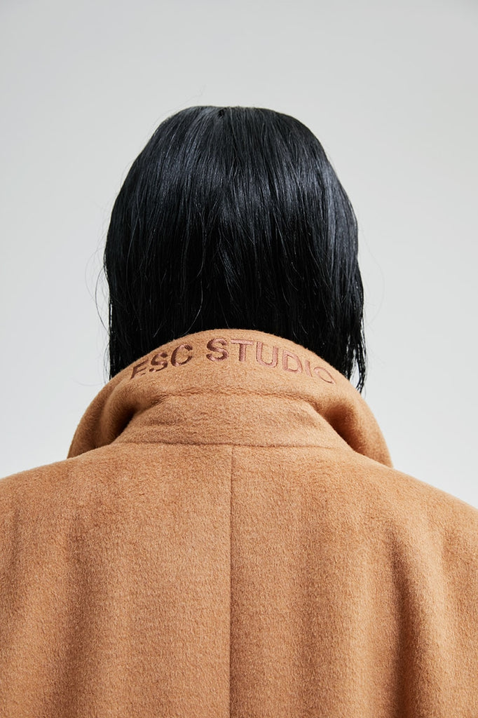 イーエスシースタジオ(ESC STUDIO) Over size double coat (camel)