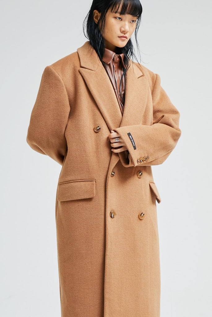 イーエスシースタジオ(ESC STUDIO) Over size double coat (camel)