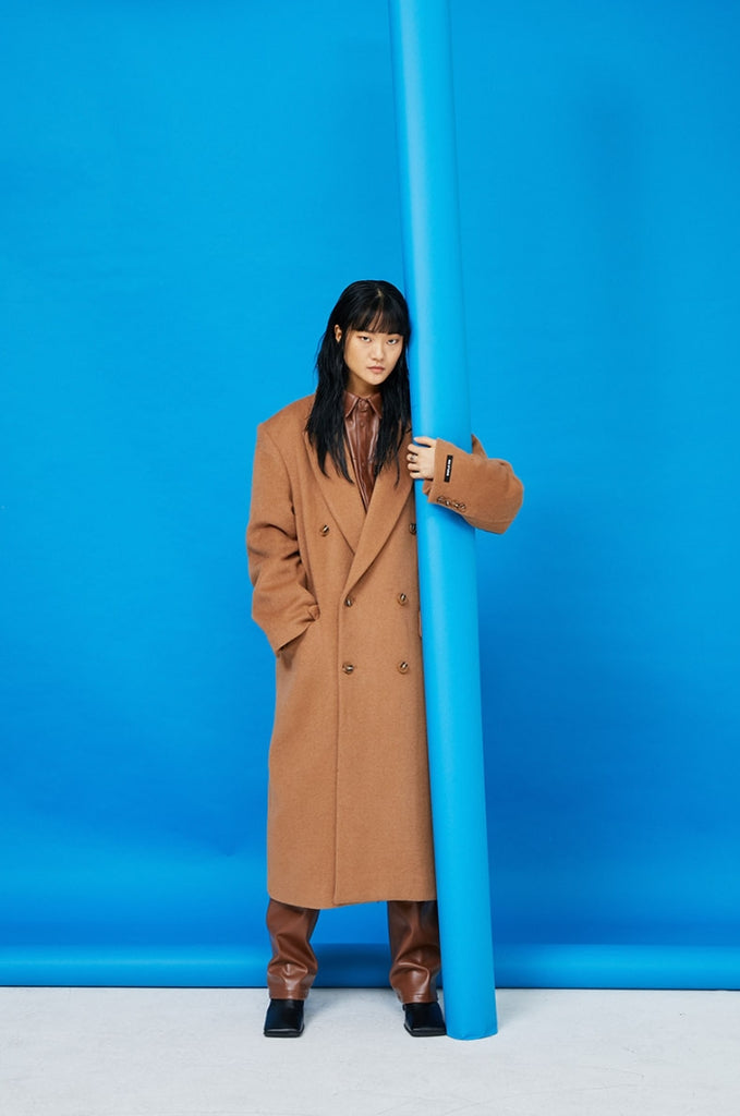 イーエスシースタジオ(ESC STUDIO) Over size double coat (camel)