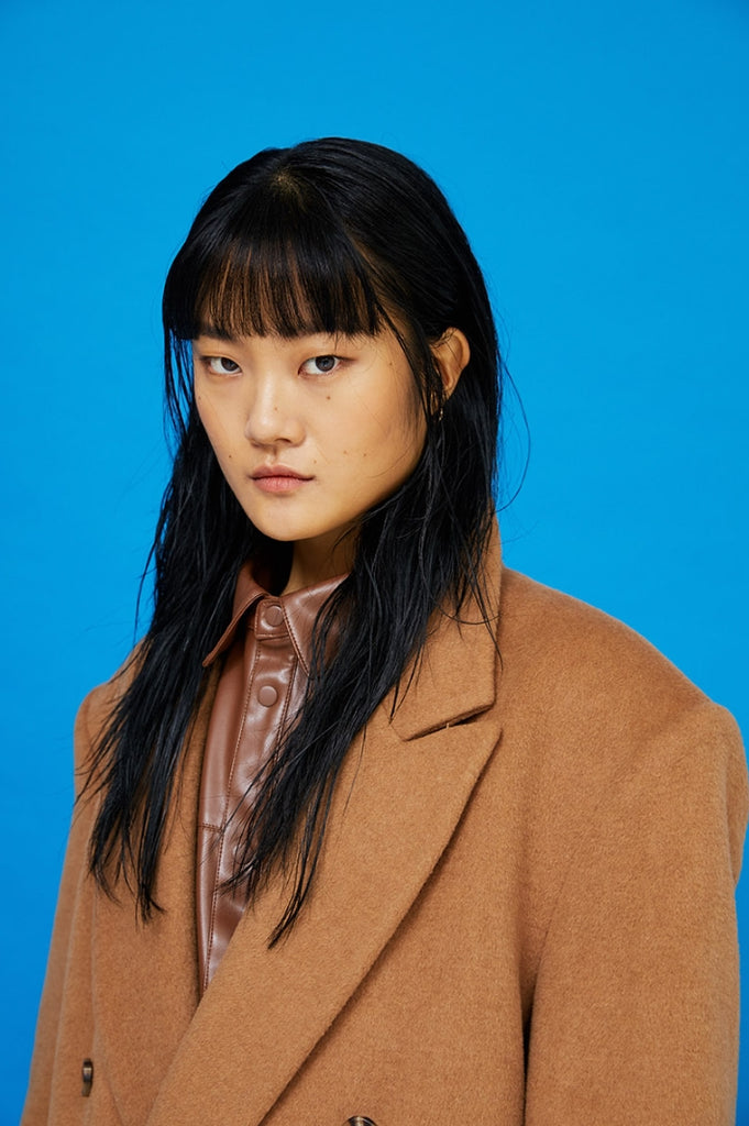 イーエスシースタジオ(ESC STUDIO) Over size double coat (camel)