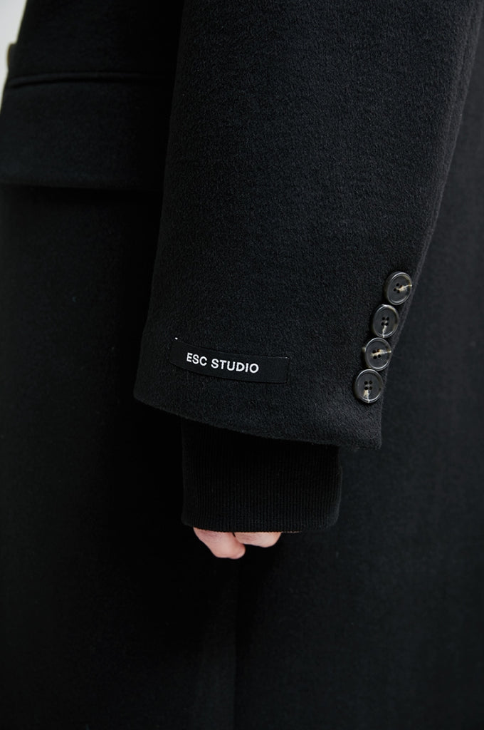 イーエスシースタジオ(ESC STUDIO)  Over size double coat (black)