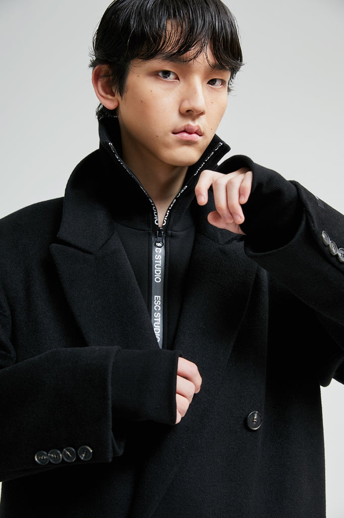 イーエスシースタジオ(ESC STUDIO)  Over size double coat (black)