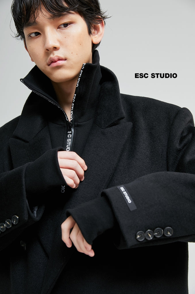 イーエスシースタジオ(ESC STUDIO)  Over size double coat (black)