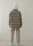 オーワイ(OY) PADDING SHIRTS-CHECK BEIGE