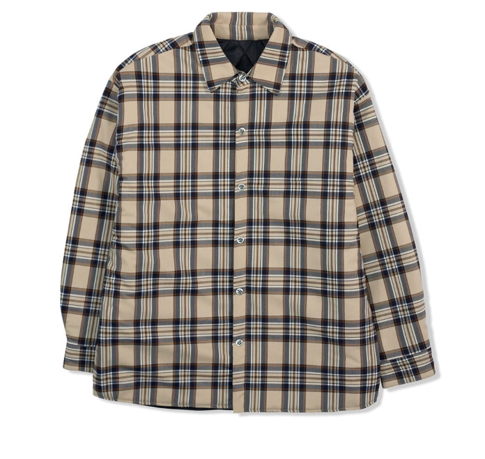 オーワイ(OY) PADDING SHIRTS-CHECK BEIGE