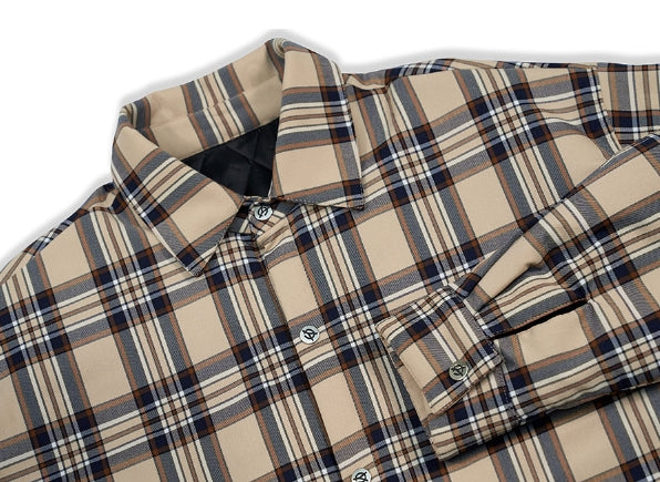 オーワイ(OY) PADDING SHIRTS-CHECK BEIGE