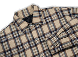 オーワイ(OY) PADDING SHIRTS-CHECK BEIGE