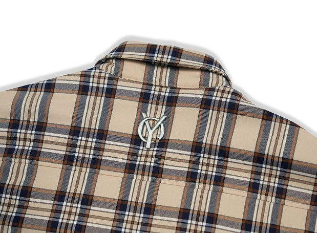 オーワイ(OY) PADDING SHIRTS-CHECK BEIGE