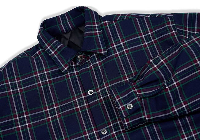 オーワイ(OY) PADDING SHIRTS-CHECK NAVY