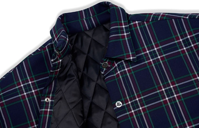 オーワイ(OY) PADDING SHIRTS-CHECK NAVY