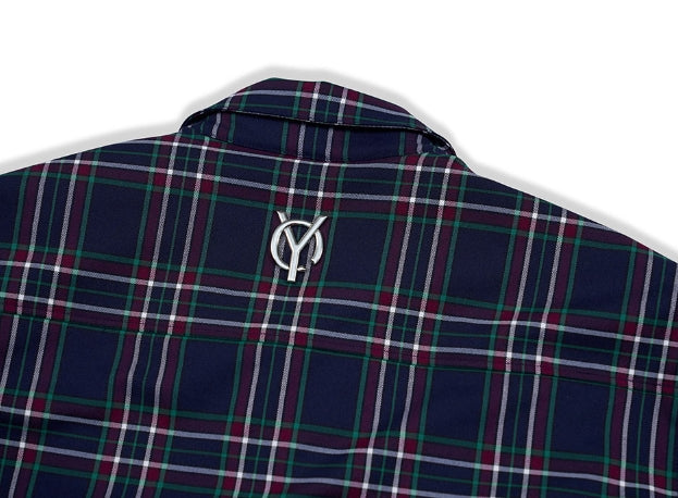 オーワイ(OY) PADDING SHIRTS-CHECK NAVY