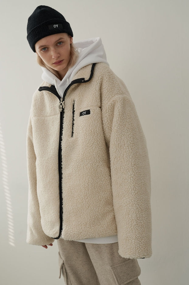 オーワイ(OY) FLEECE JACKET-WHITE
