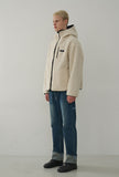 オーワイ(OY)FLEECE HOODIE JACKET-WHITE