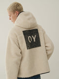 オーワイ(OY)FLEECE HOODIE JACKET-WHITE