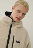 オーワイ(OY)FLEECE HOODIE JACKET-WHITE