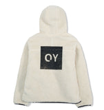 オーワイ(OY)FLEECE HOODIE JACKET-WHITE