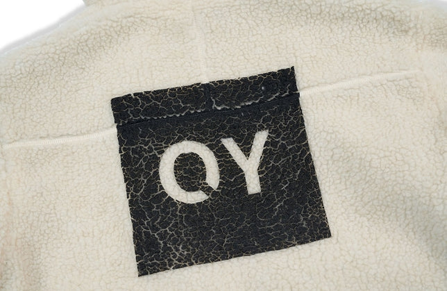 オーワイ(OY)FLEECE HOODIE JACKET-WHITE