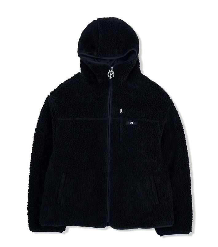 オーワイ(OY)FLEECE HOODIE JACKET-BLACK