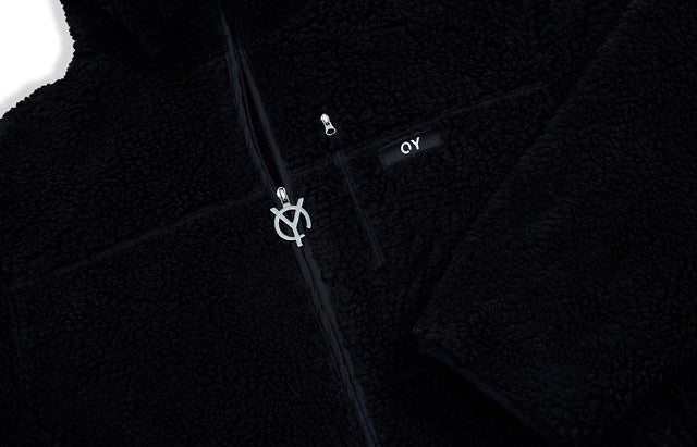 オーワイ(OY)FLEECE HOODIE JACKET-BLACK