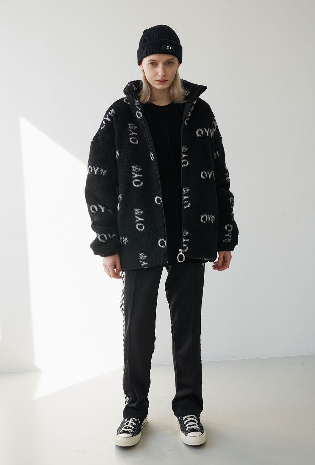 オーワイ(OY)LOGO FLEECE JACKET-BLACK