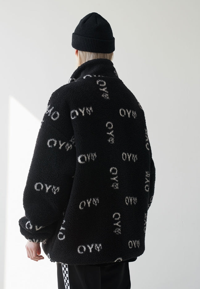 オーワイ(OY)LOGO FLEECE JACKET-BLACK