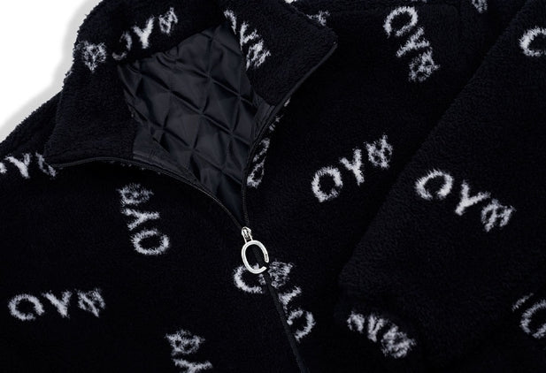 オーワイ(OY)LOGO FLEECE JACKET-BLACK