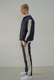 オーワイ(OY) PIPING BLOCK TRACK JACKET-NAVY