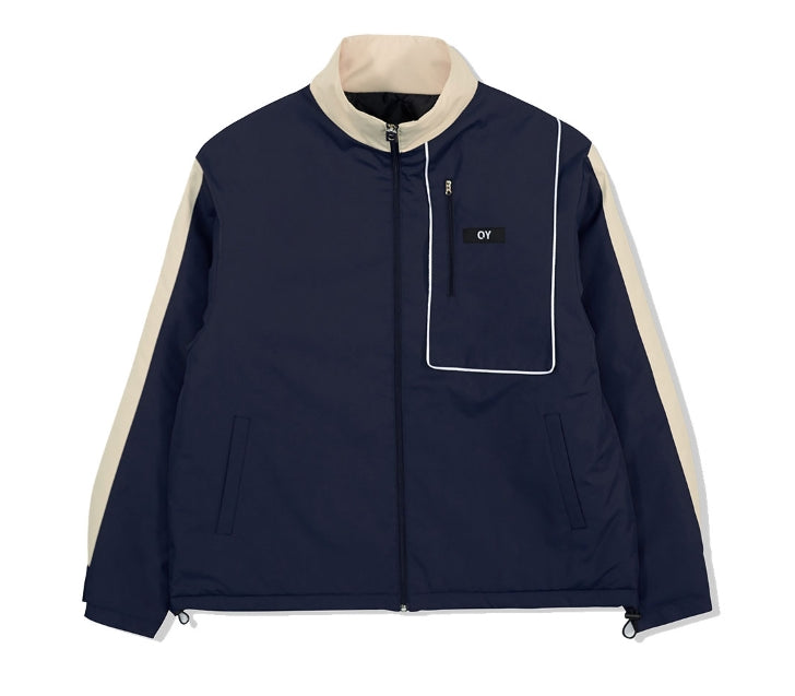 オーワイ(OY) PIPING BLOCK TRACK JACKET-NAVY
