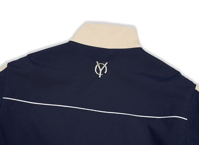 オーワイ(OY) PIPING BLOCK TRACK JACKET-NAVY