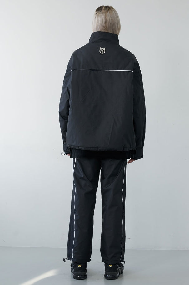 オーワイ(OY) PIPING BLOCK TRACK JACKET-BLACK