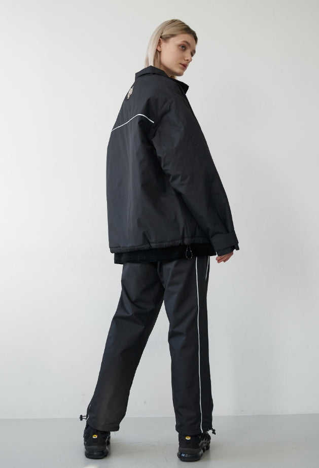 オーワイ(OY) PIPING BLOCK TRACK JACKET-BLACK